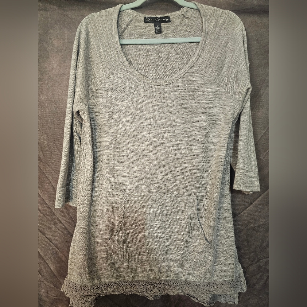 French Laundry Gray Crew Neck Sweater